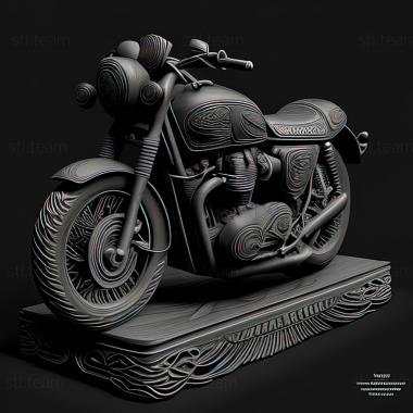 3D model Triumph Bonneville T120 Black (STL)